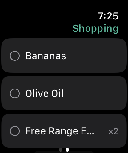 The Apple Watch shopping list